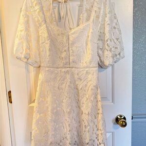 Lucy Paris White Lace Mini Dress